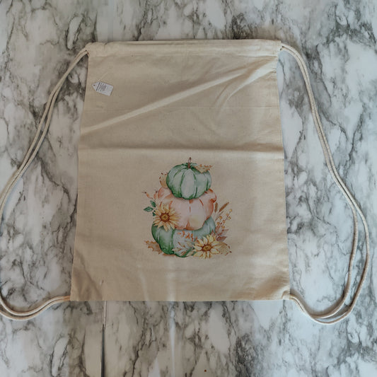 Fall Drawstring Bags Printed Cinch Pack