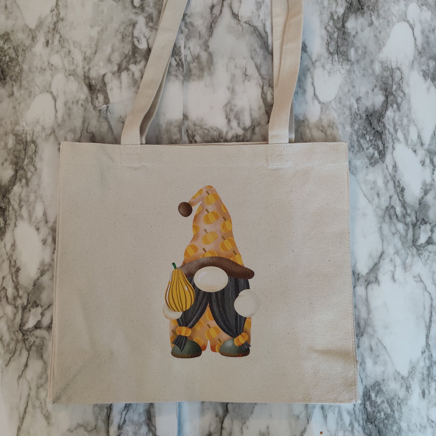 Fall and Gnome Tote Bags 100% Cotton Custom Printed