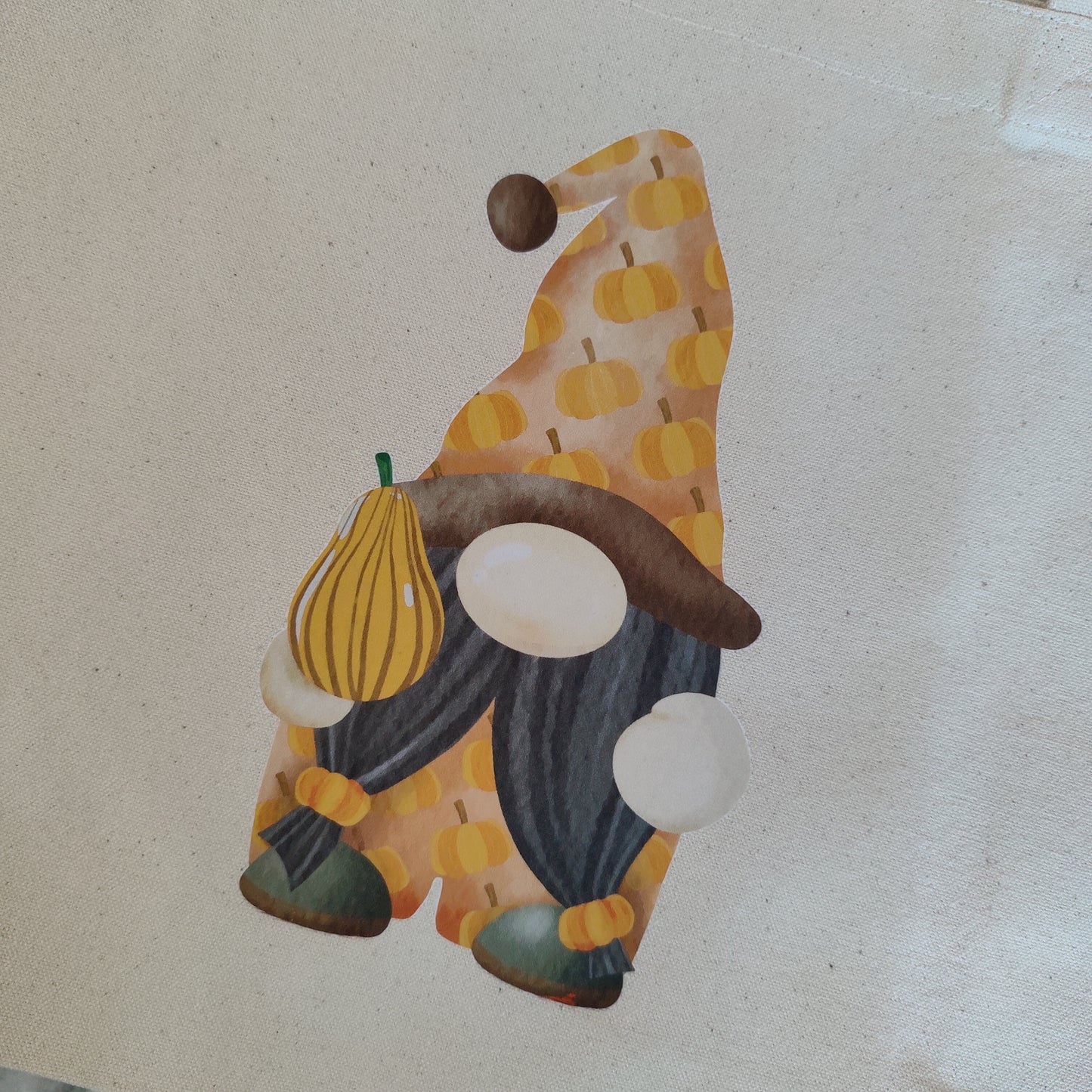 Fall and Gnome Tote Bags 100% Cotton Custom Printed