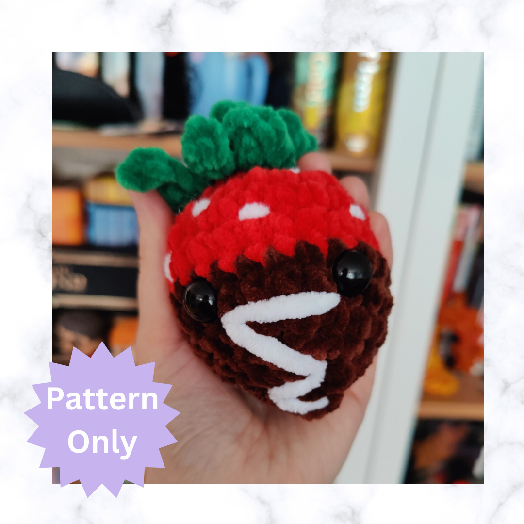 Chocolate Covered Strawberry Crochet Pattern PDF Download