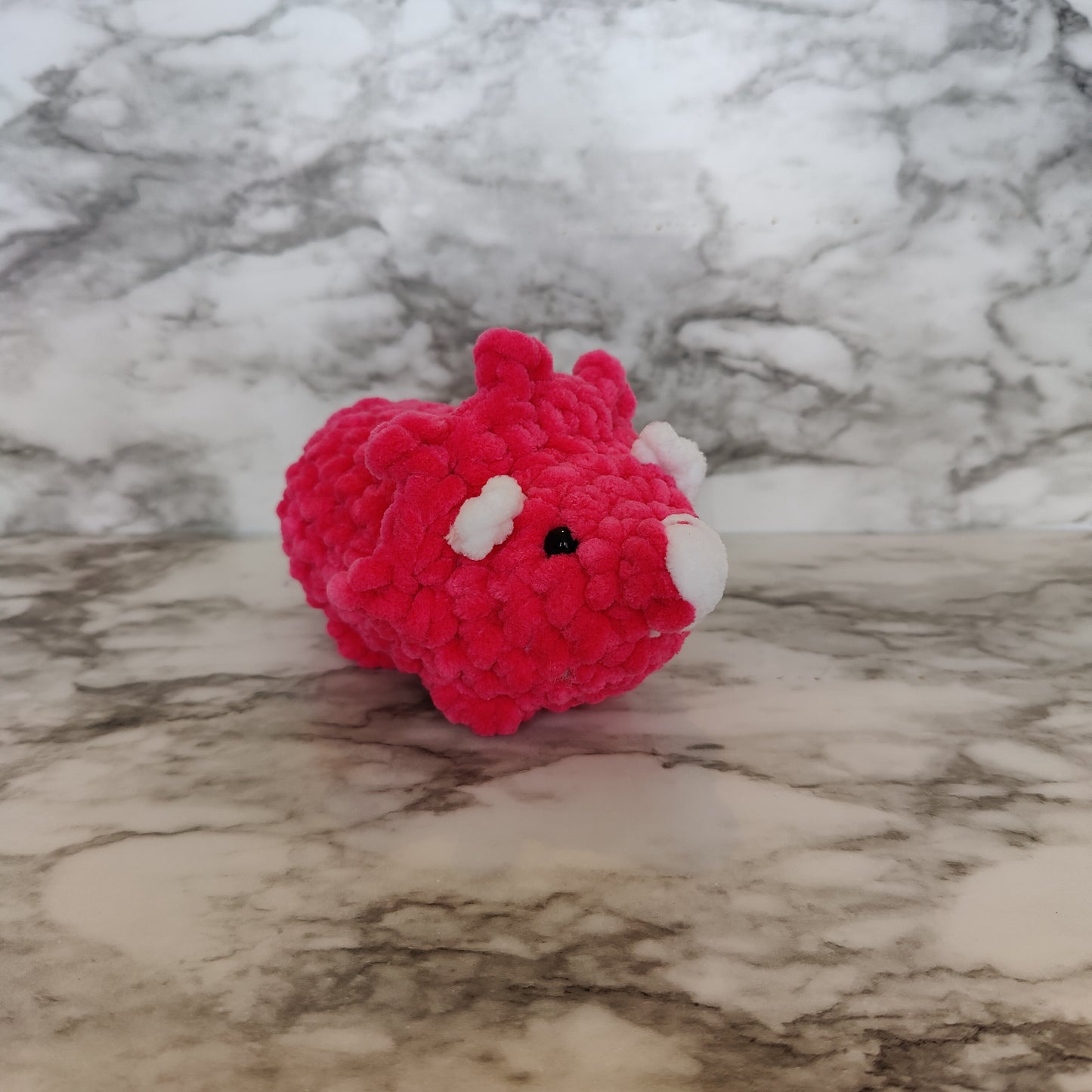 Mini Triceratops Crochet Plushie