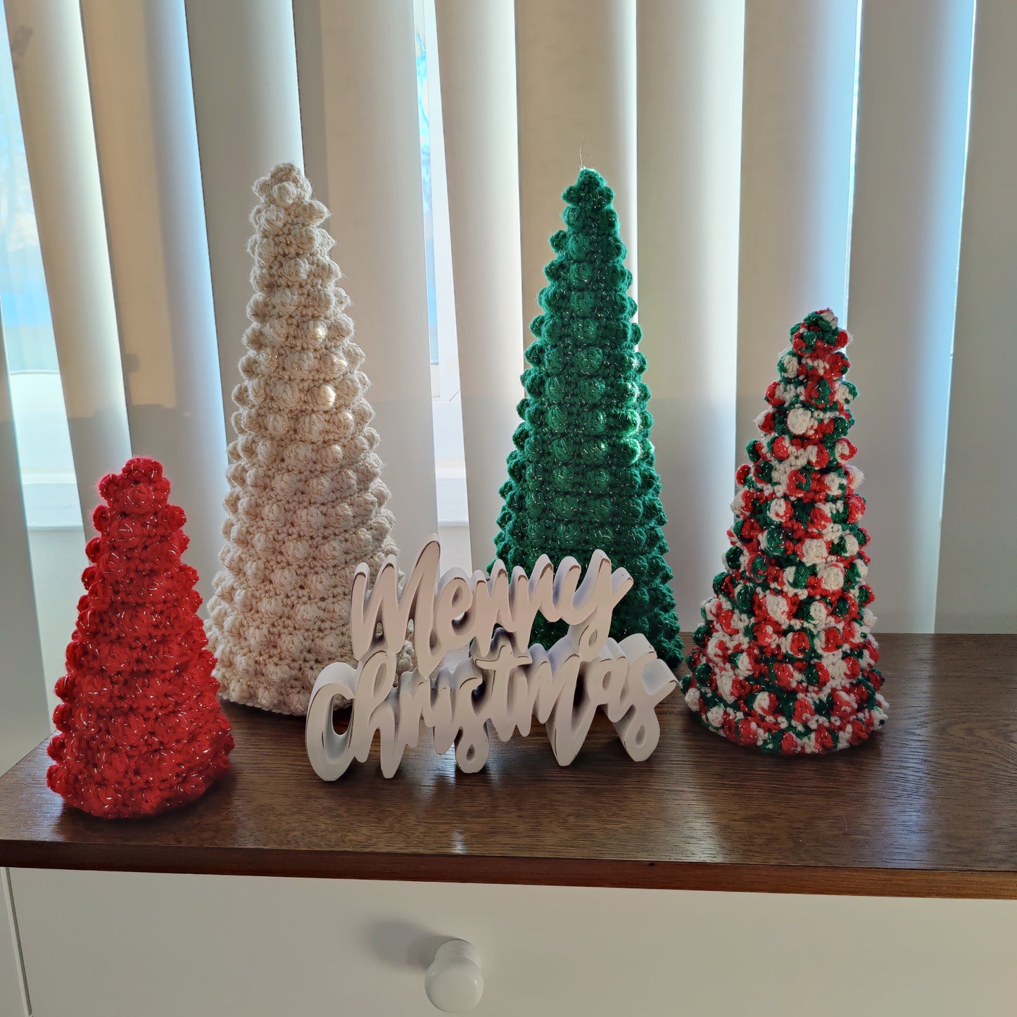 Crochet Bobble Christmas Tree Decor