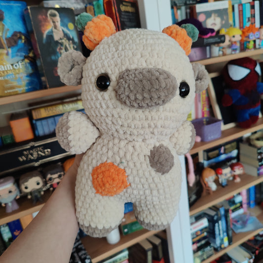 Pumpkin Cow Crochet Plushie Stuffed Animal