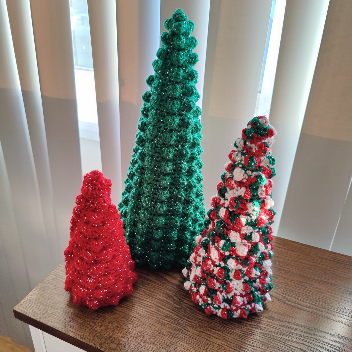 Crochet Bobble Christmas Tree Decor