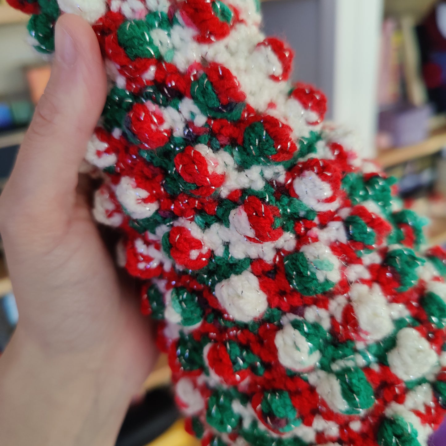 Crochet Bobble Christmas Tree Decor