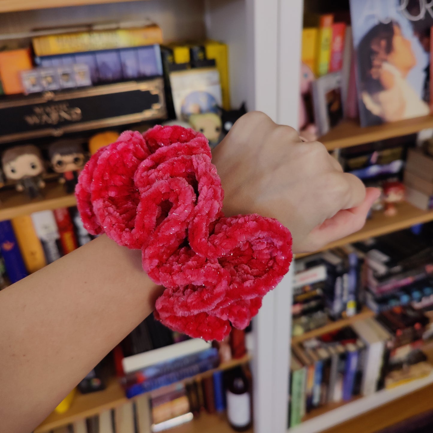 Velvet Crochet Hair Scrunchies 2-Pack