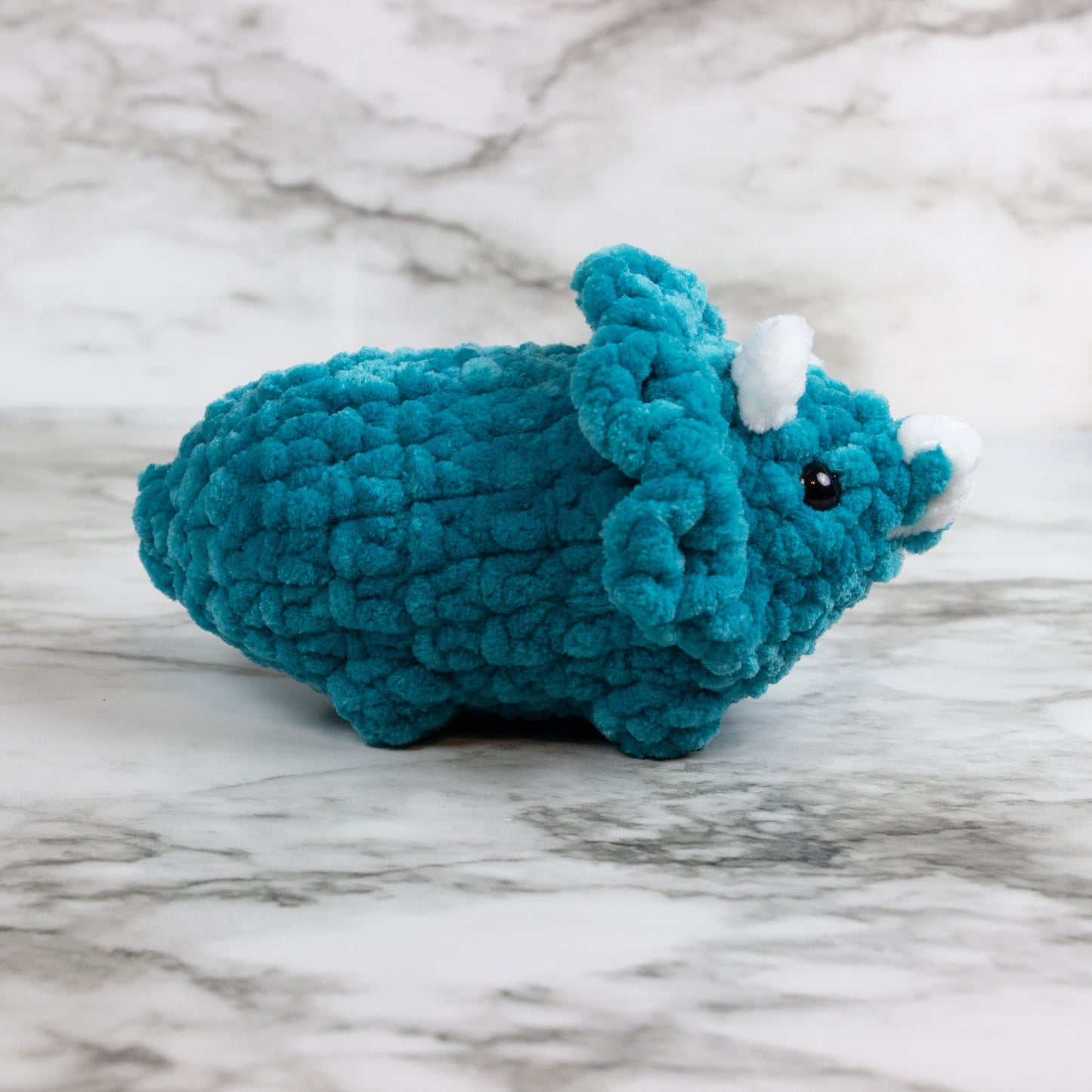 Mini Triceratops Crochet Plushie