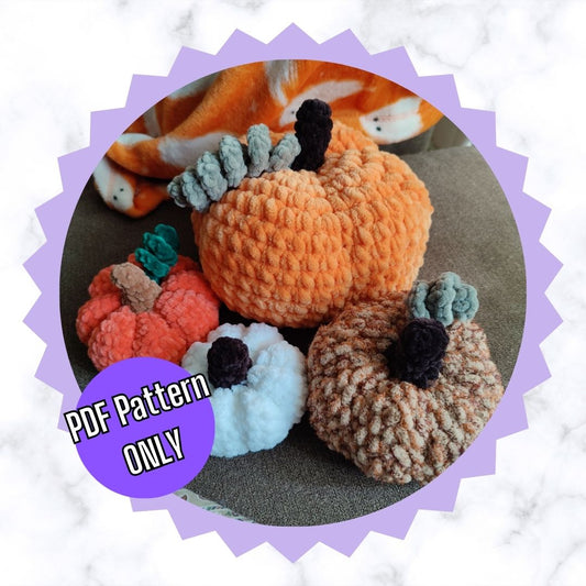 Pumpkin Patch PDF Crochet Pattern 4-in-1 Digital Download