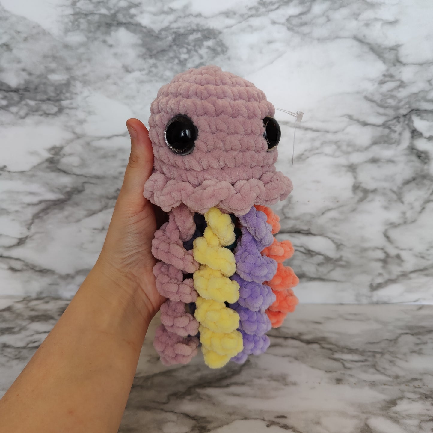 Rainbow Jellyfish Crochet Plushie Amigurumi