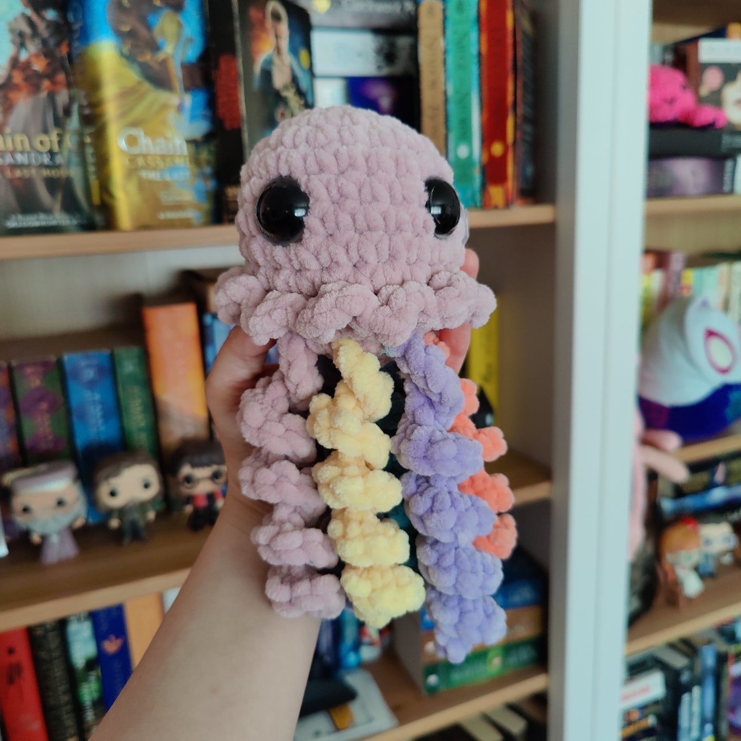 Rainbow Jellyfish Crochet Plushie Amigurumi