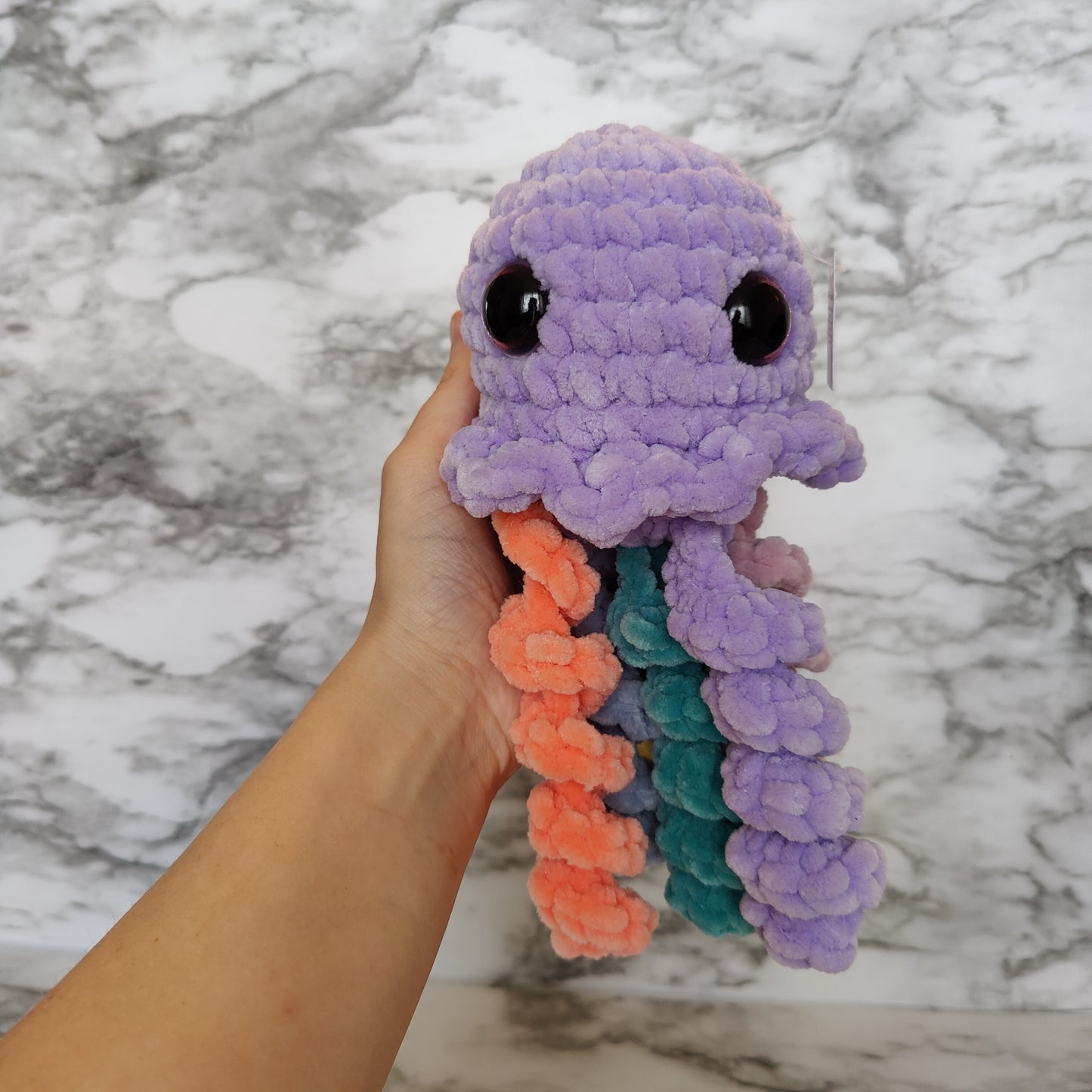 Rainbow Jellyfish Crochet Plushie Amigurumi