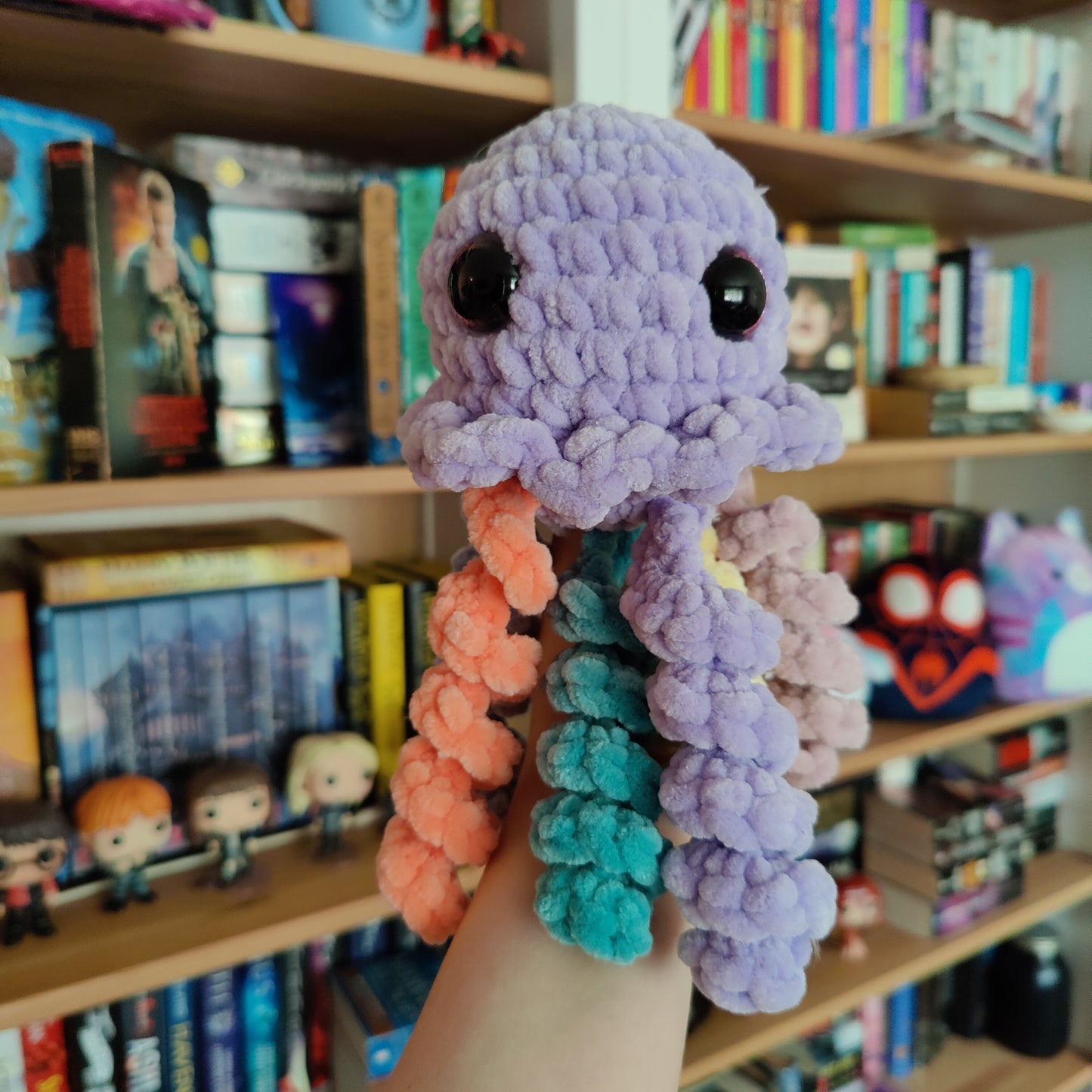 Rainbow Jellyfish Crochet Plushie Amigurumi