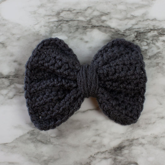 Small Crochet Bow Sawtooth Clips Hair Accessory