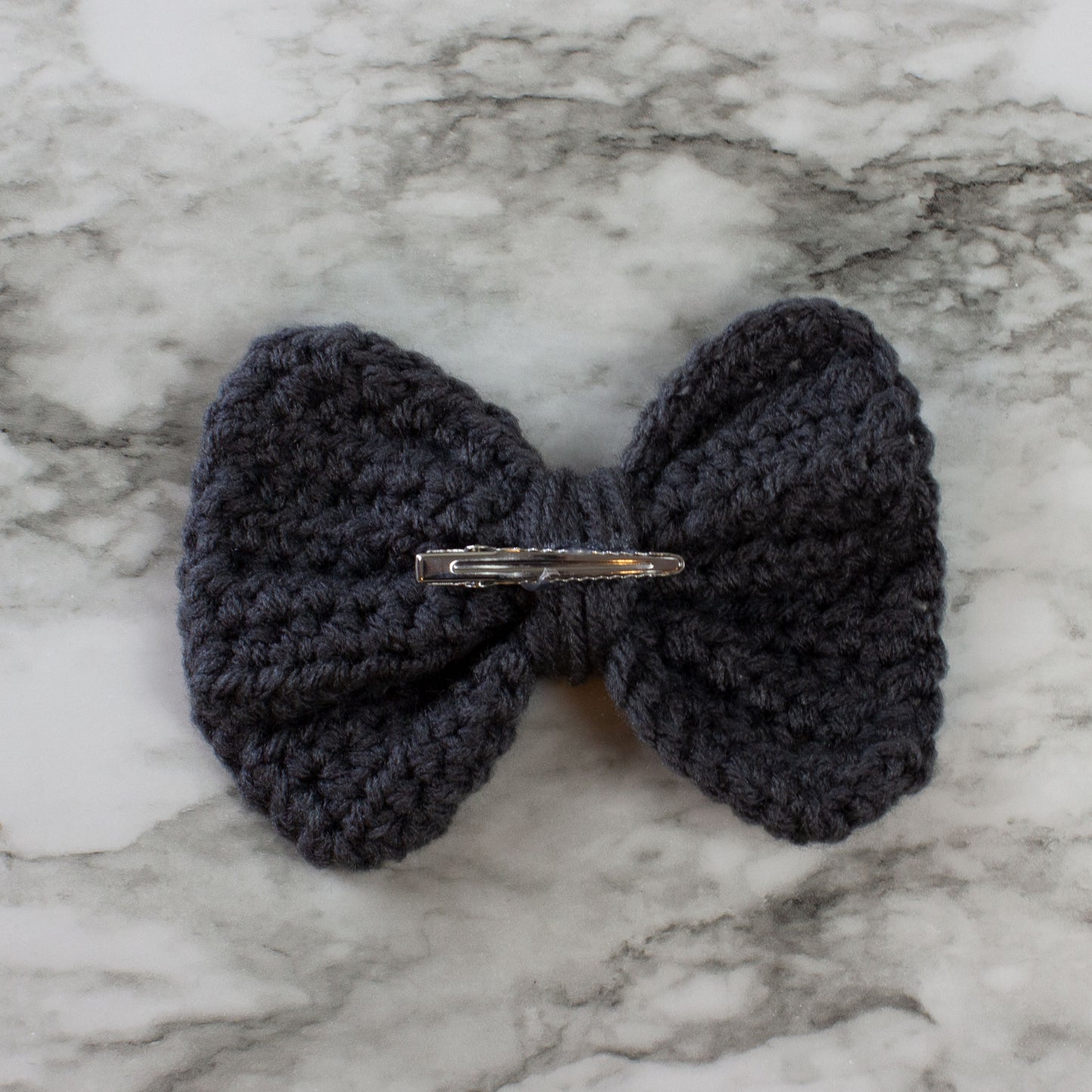 Small Crochet Bow Sawtooth Clips Hair Accessory