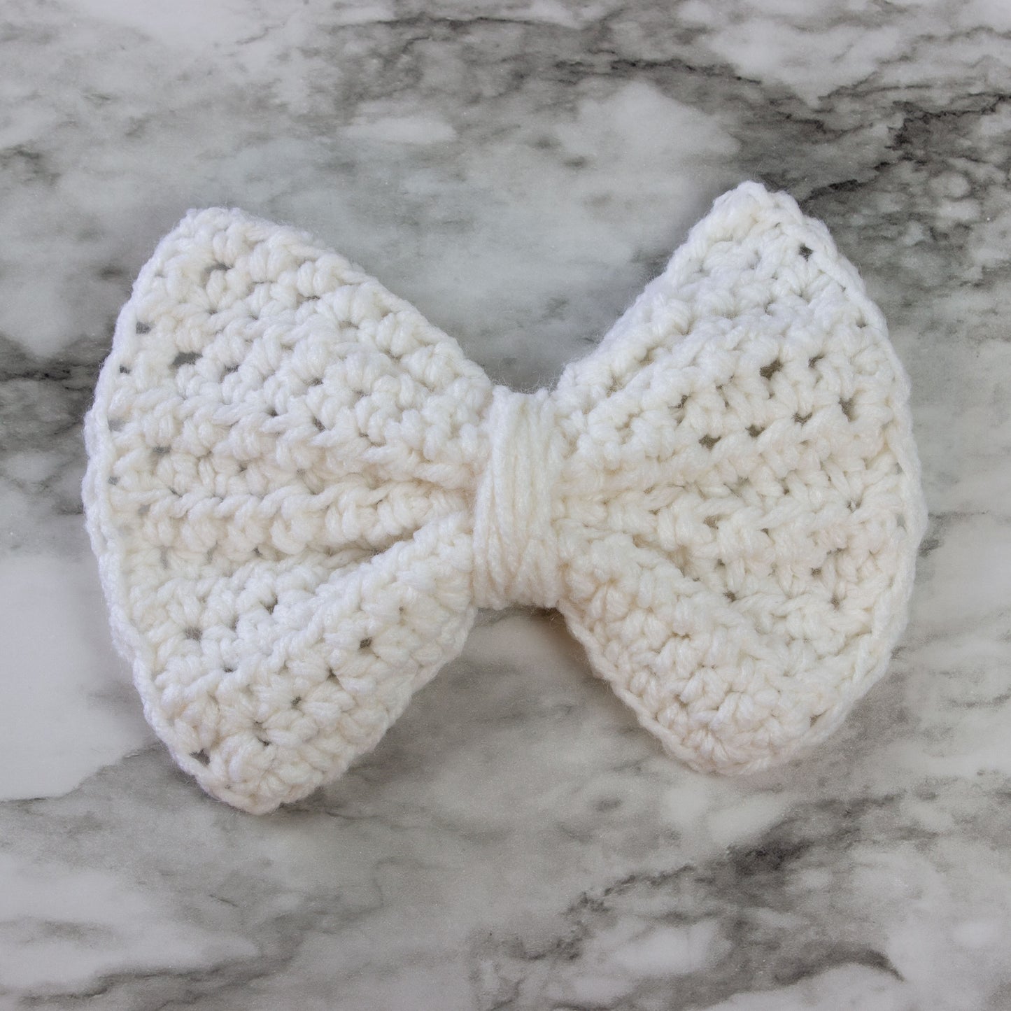 Large Crochet Bow Sawtooth Clips Hair Accessory