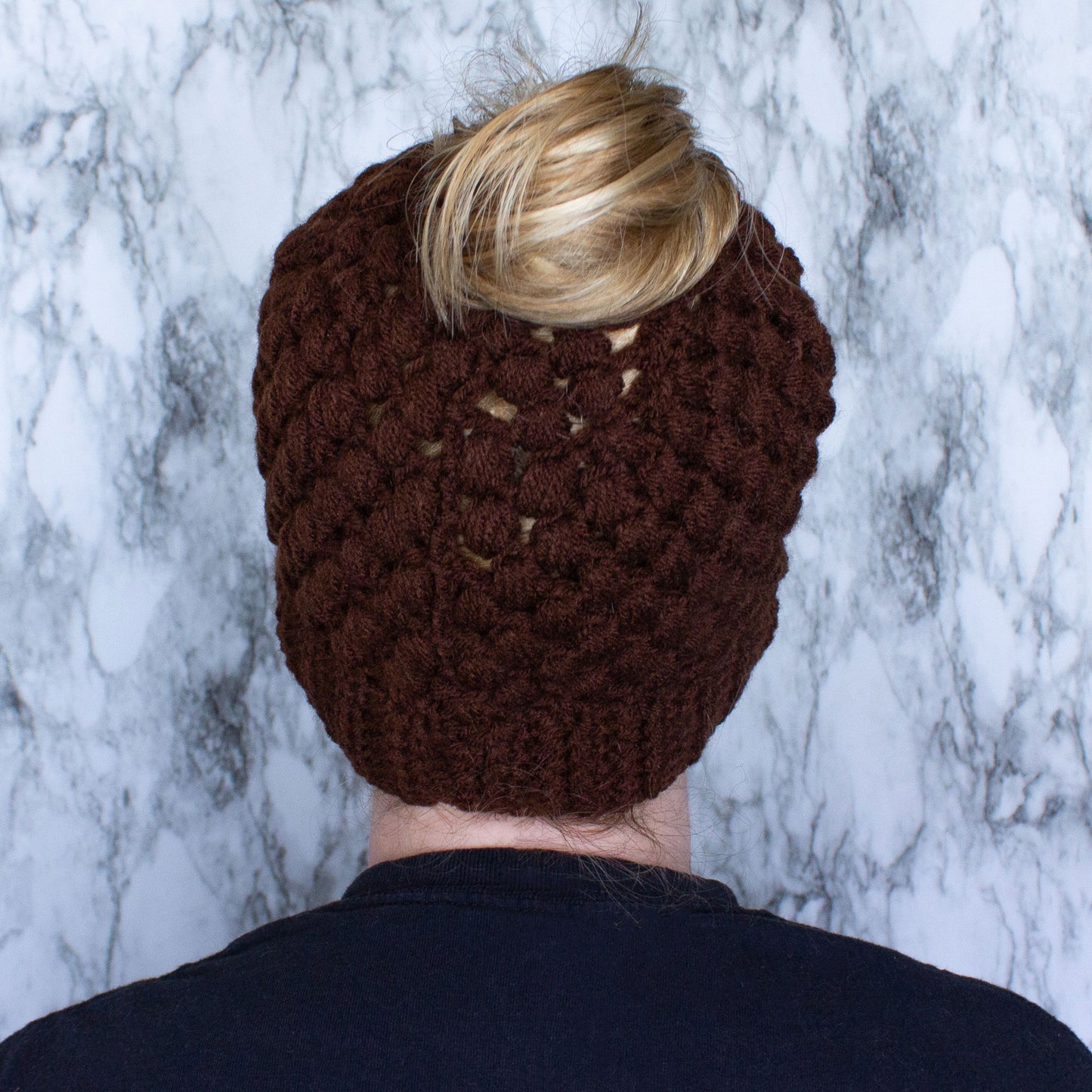 Crochet Messy Bun Hat