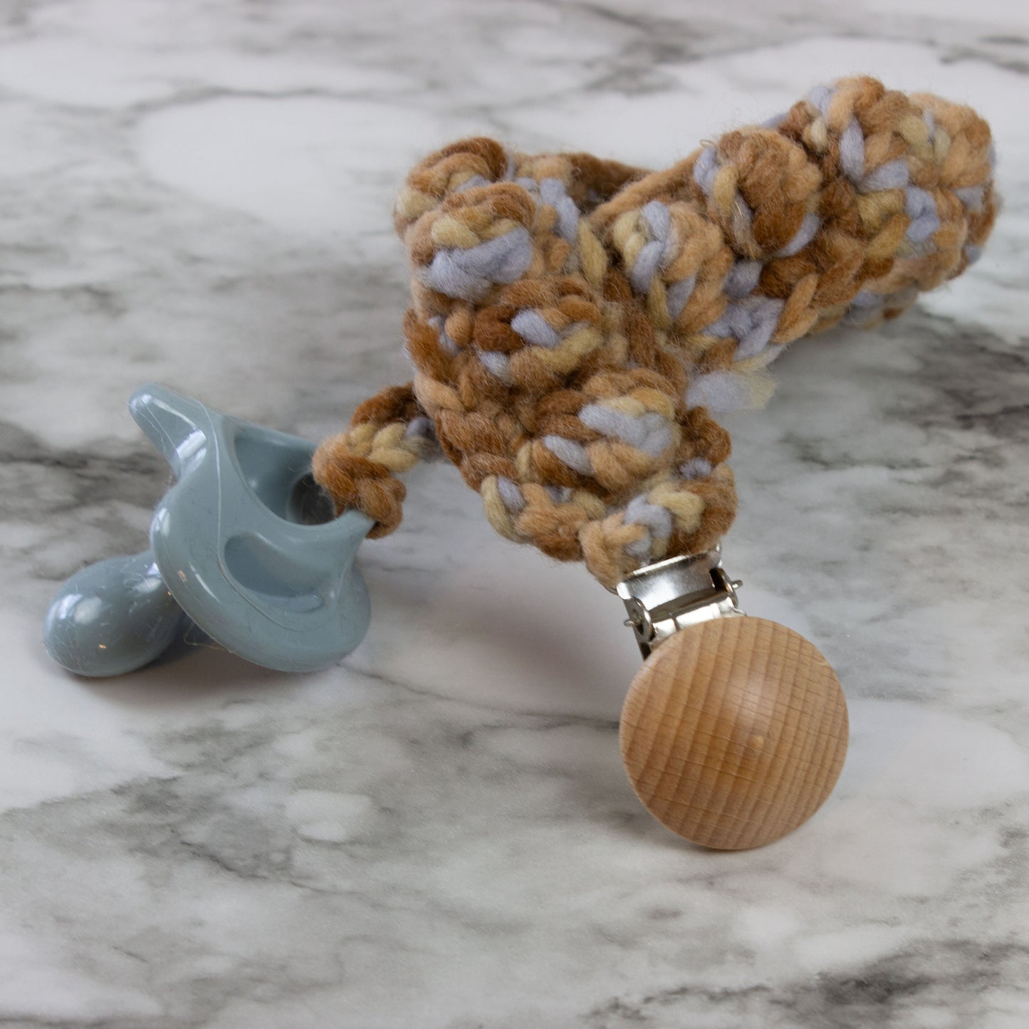 Pacifier Clip Bobble 13 Inches Long Double Hinge Clip