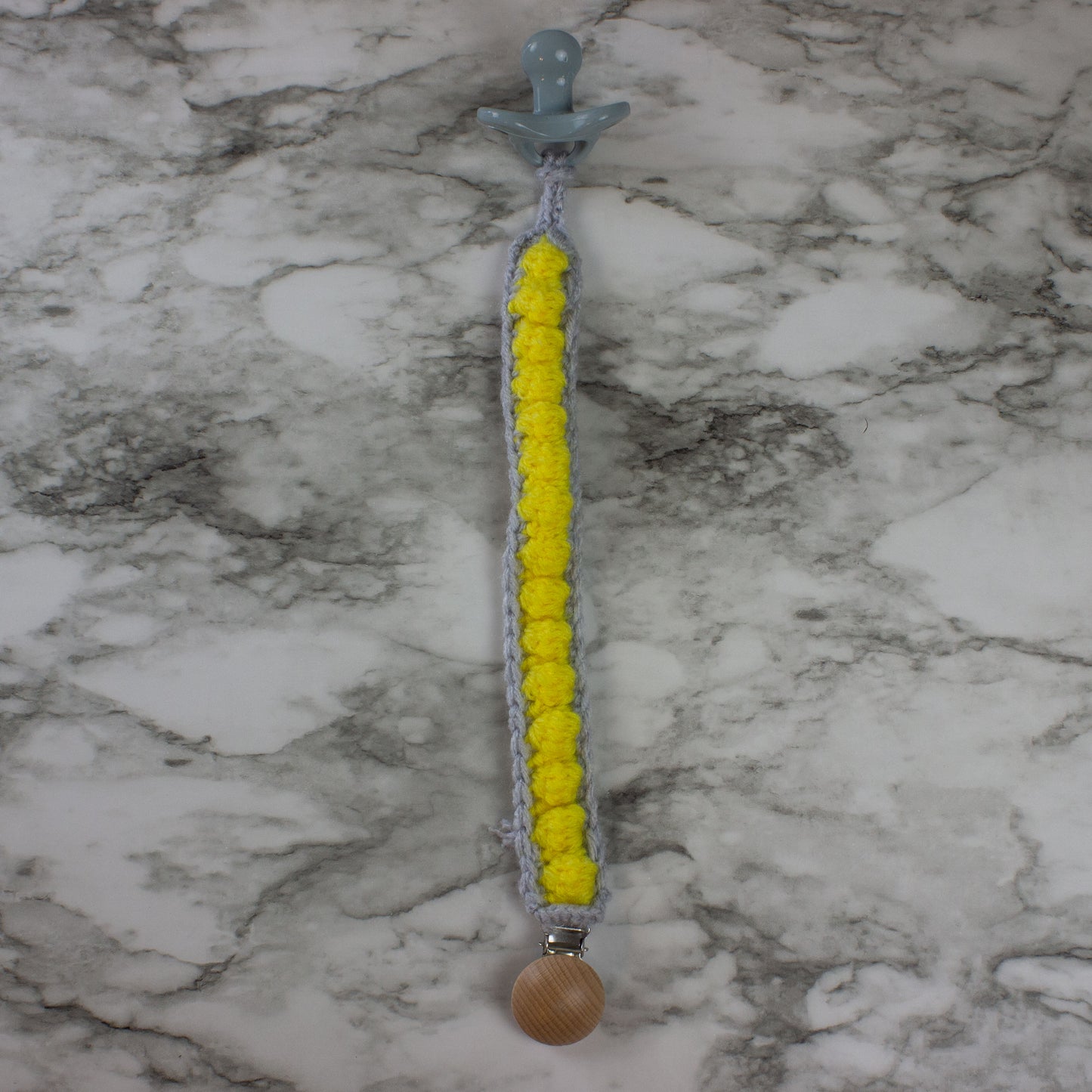 Pacifier Clip Bobble 13 Inches Long Double Hinge Clip