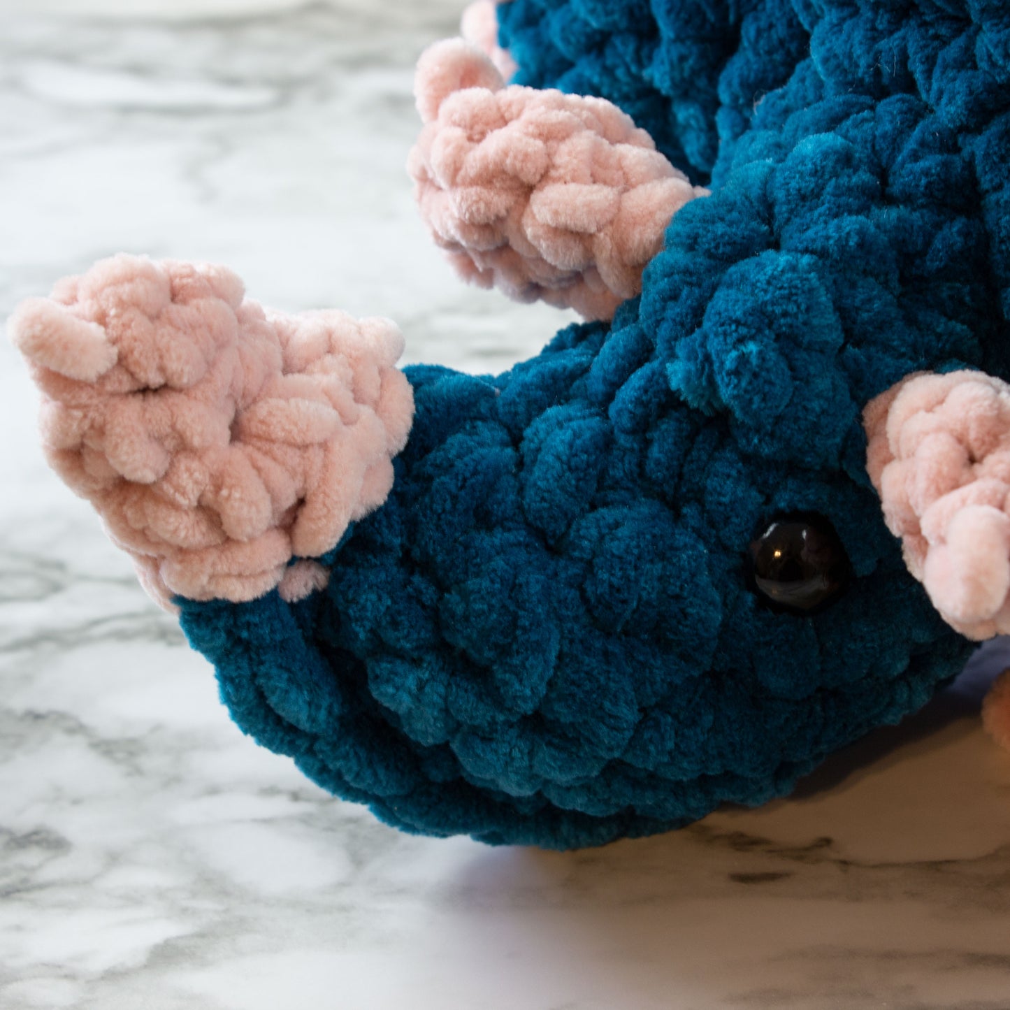 Large Triceratops Dinosaur Chenille Yarn Plushie Crochet Amigurumi Pillow