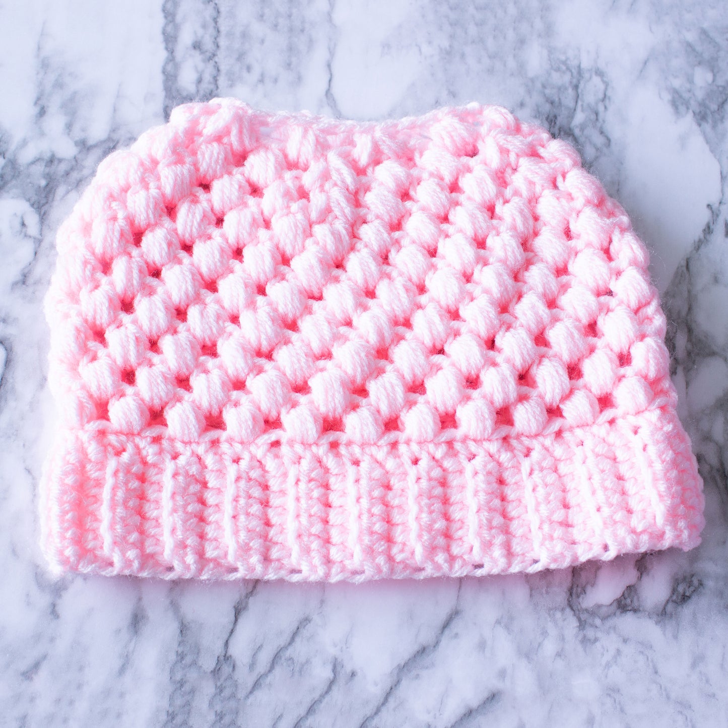 Crochet Messy Bun Hat