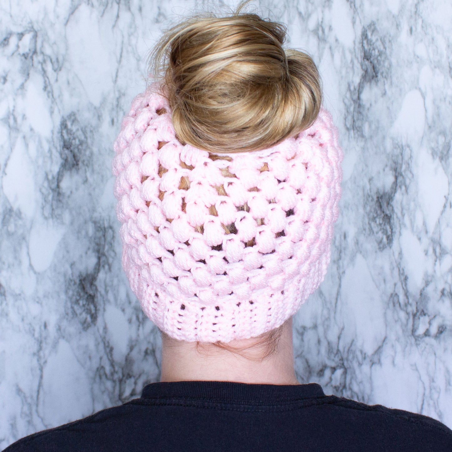 Crochet Messy Bun Hat