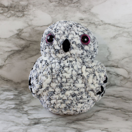 Crochet Owl Amigurumi Plushie Chenille Yarn