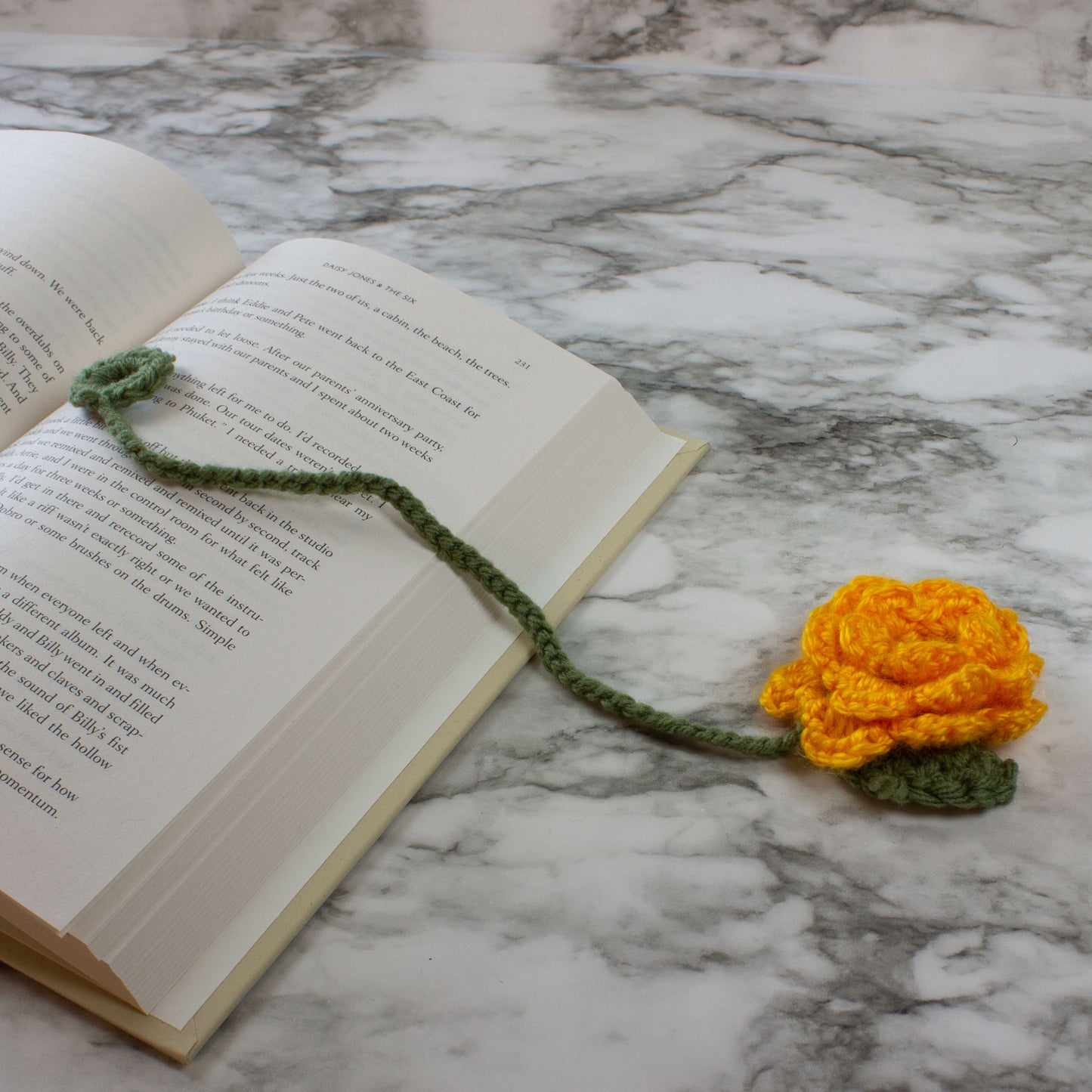 Triple-Layer Flower Crochet Bookmark Book Accessory