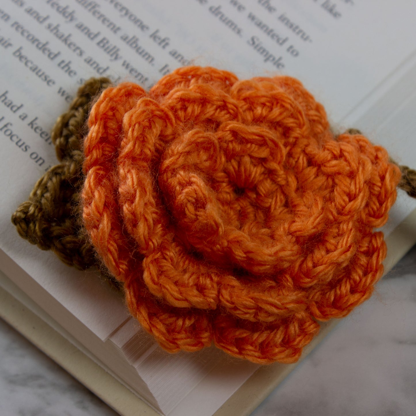 Triple-Layer Flower Crochet Bookmark Book Accessory