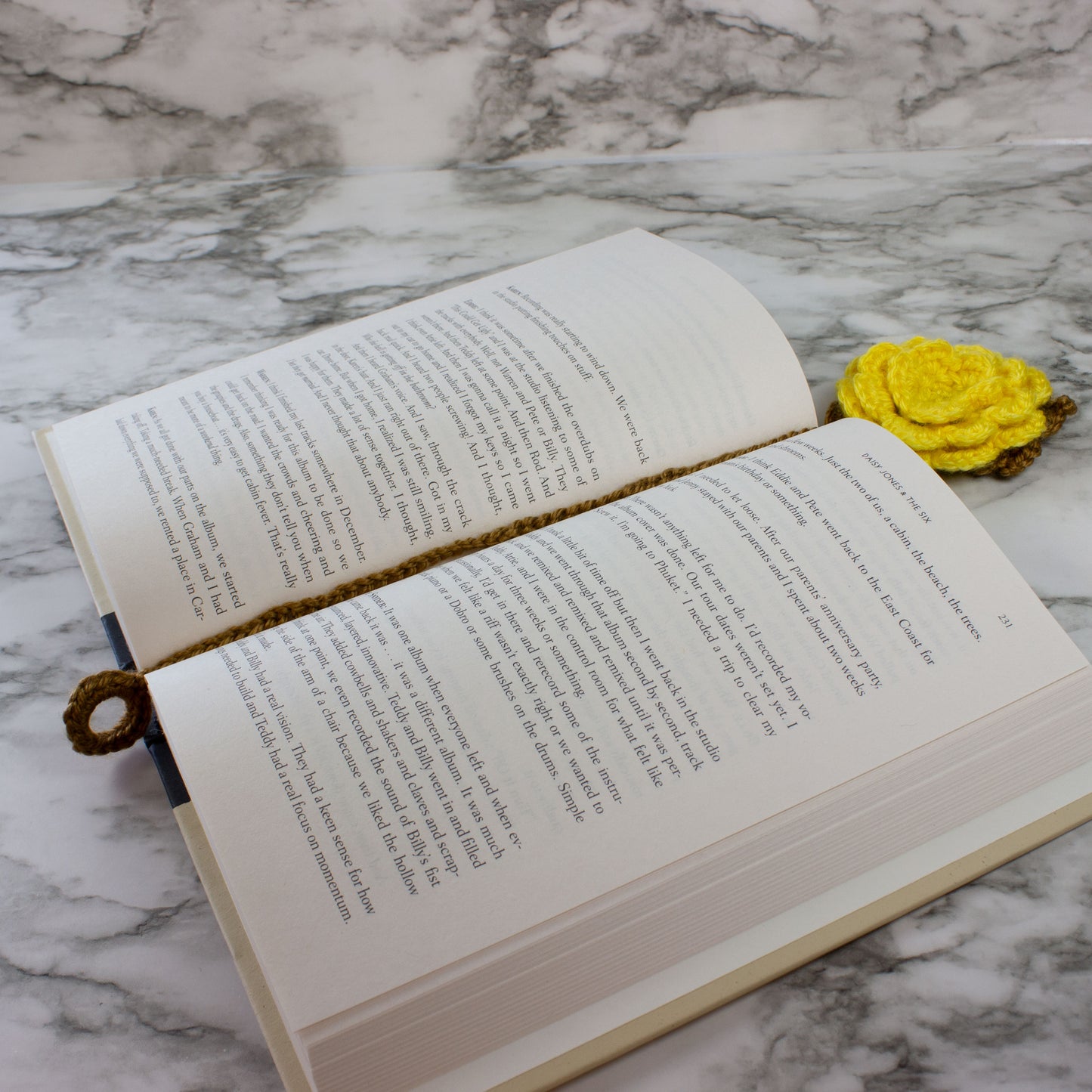 Triple-Layer Flower Crochet Bookmark Book Accessory