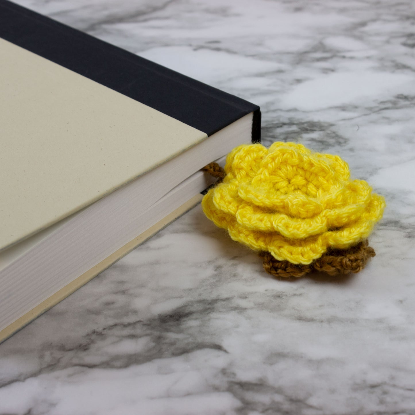 Triple-Layer Flower Crochet Bookmark Book Accessory