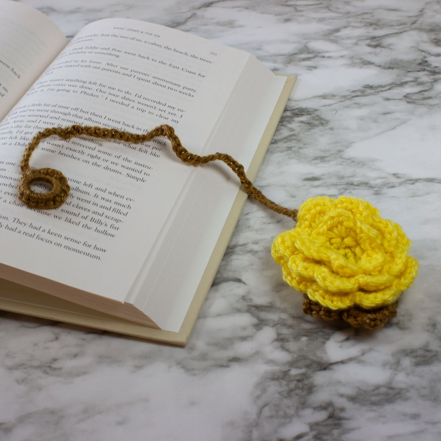 Triple-Layer Flower Crochet Bookmark Book Accessory