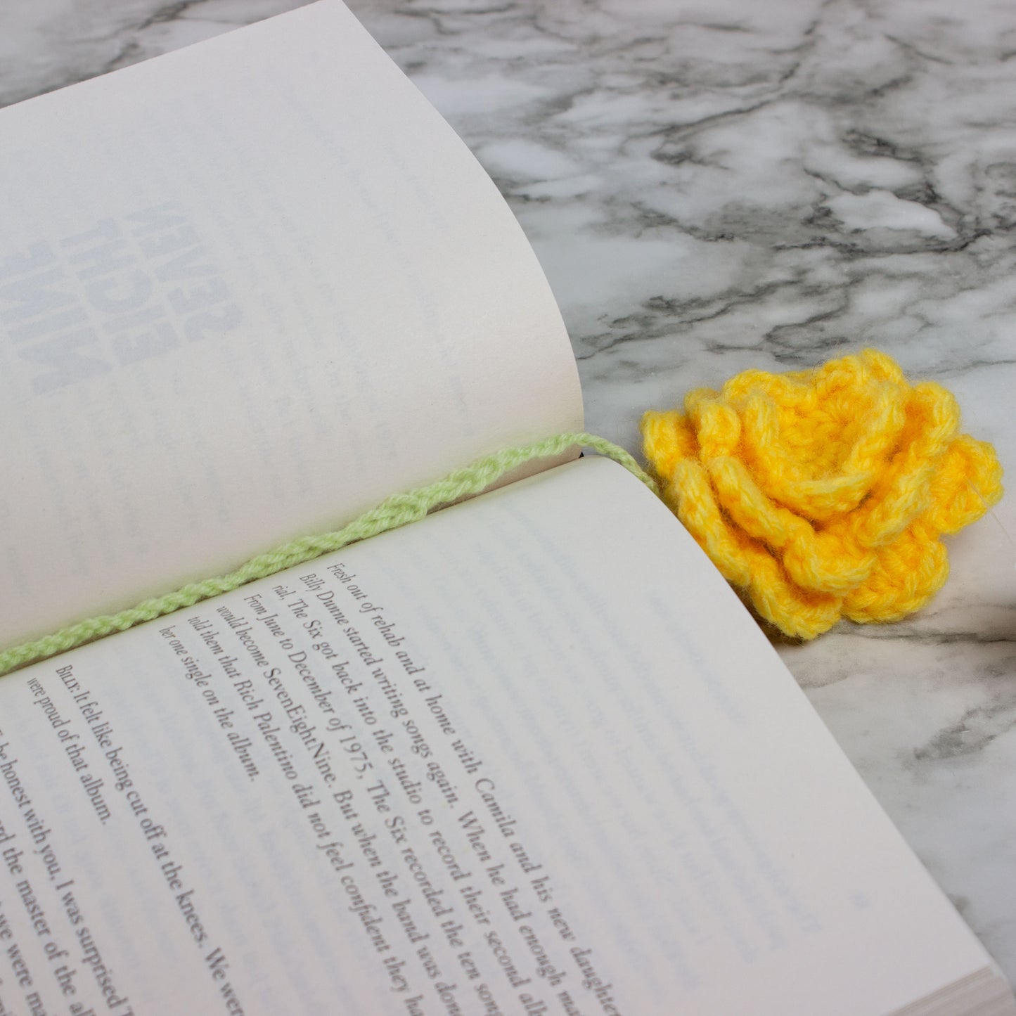 Triple-Layer Flower Crochet Bookmark Book Accessory