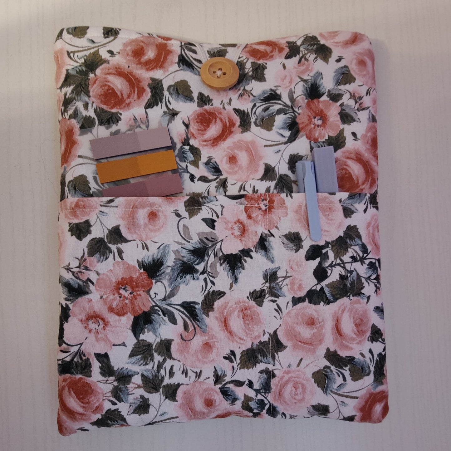 Book Sleeve Padded with Annotation Pocket Rose