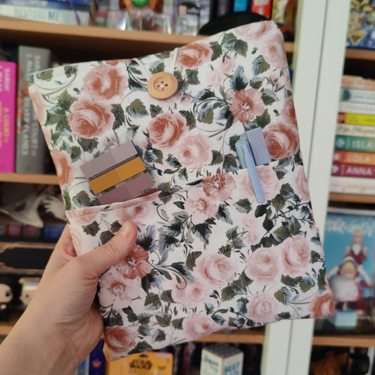 Book Sleeve Padded with Annotation Pocket Rose