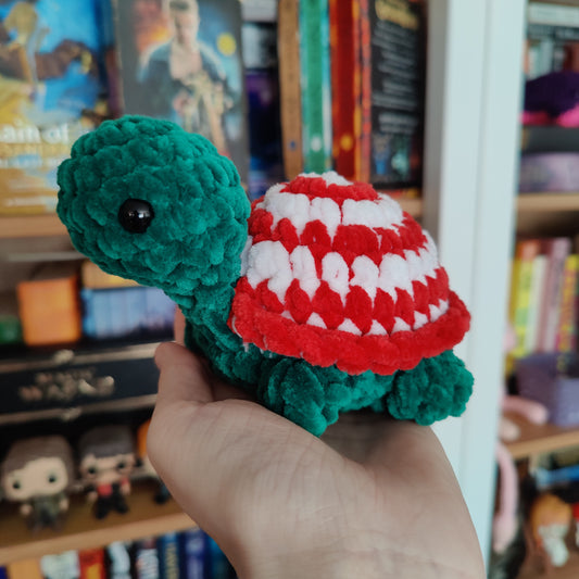 Christmas Turtle Crochet Plushie