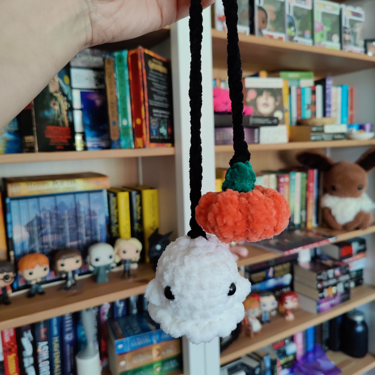 Halloween Ghost and Pumpkin Car Charm