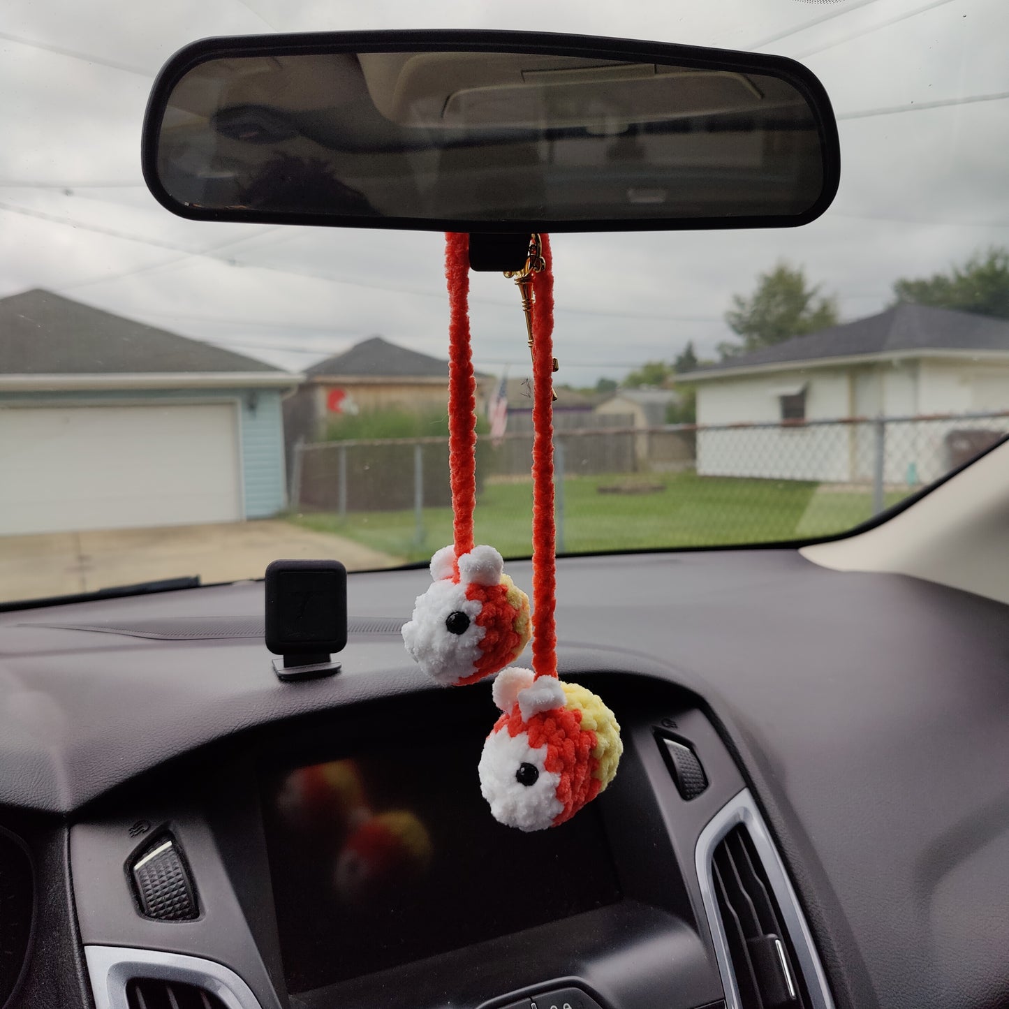 Halloween Candy Corn Bees Car Charm