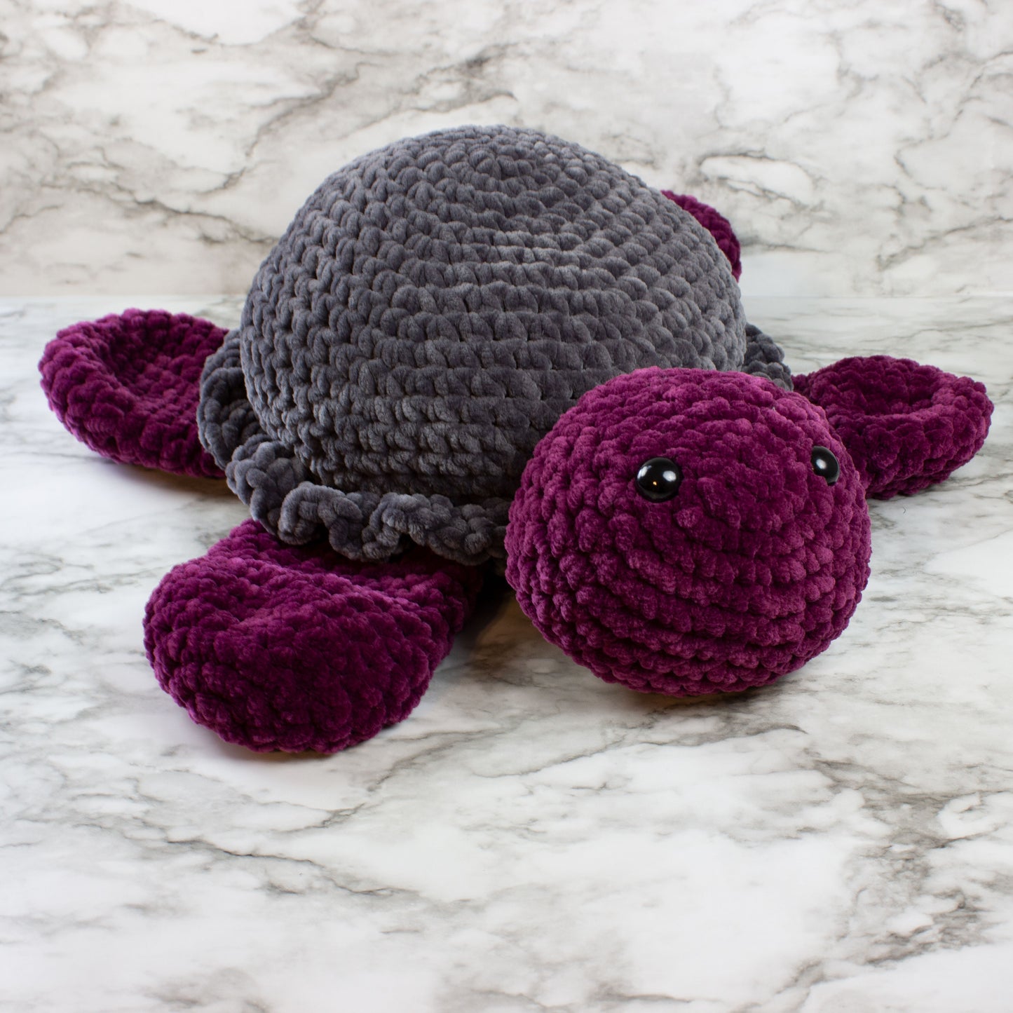 Crochet Turtle Amigurumi Chenille Plushie Stuffed Animal