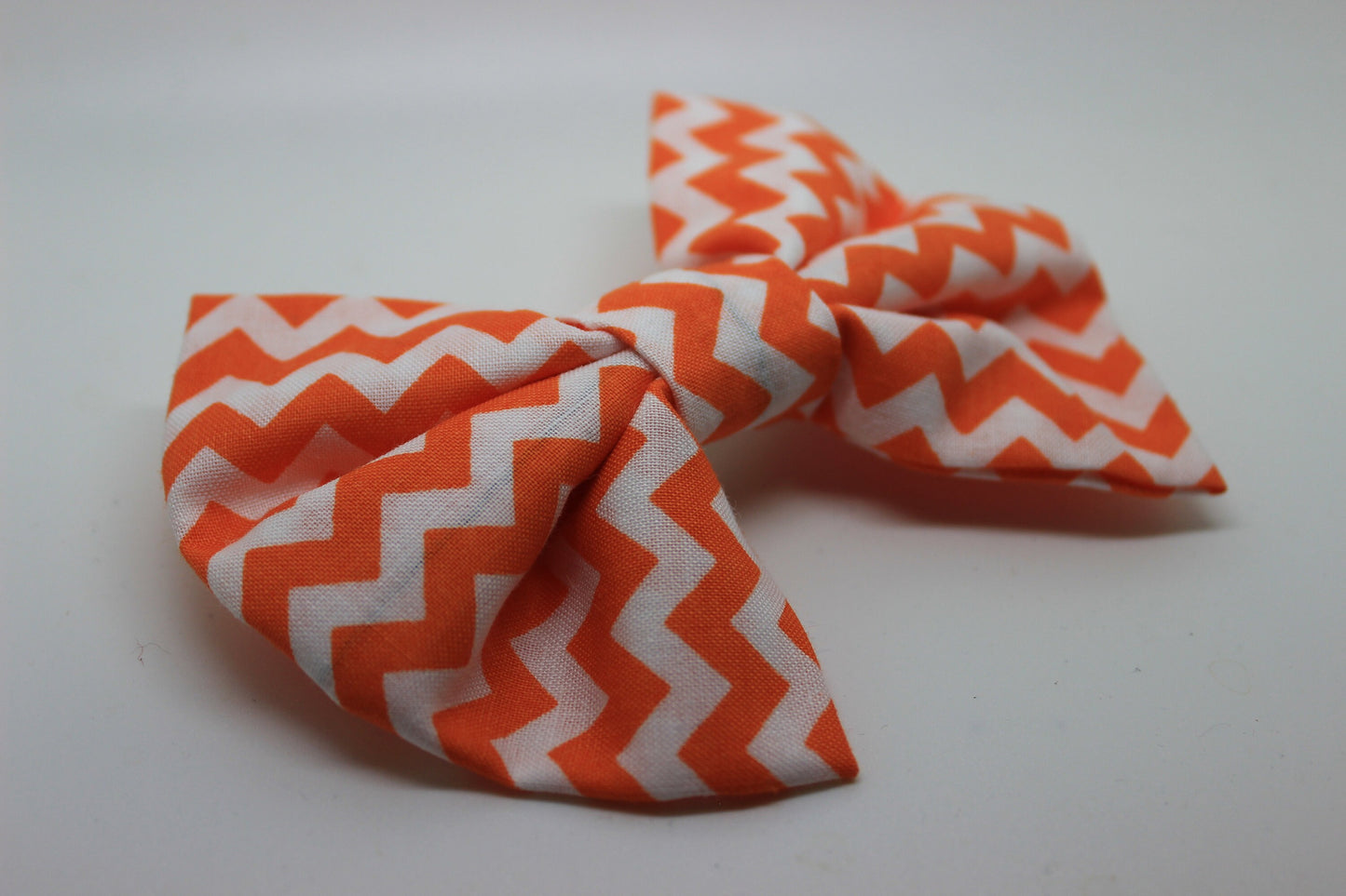 Orange Chevron Hair Bow