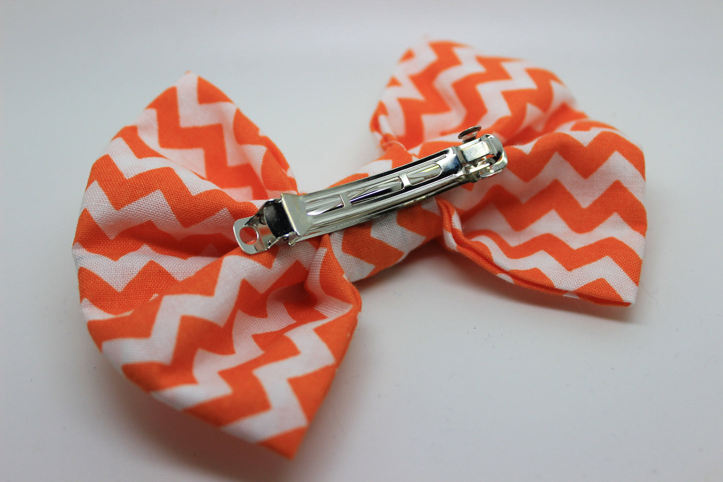 Orange Chevron Hair Bow