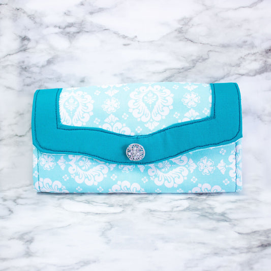 Blue Demask Necessary Clutch Wallet