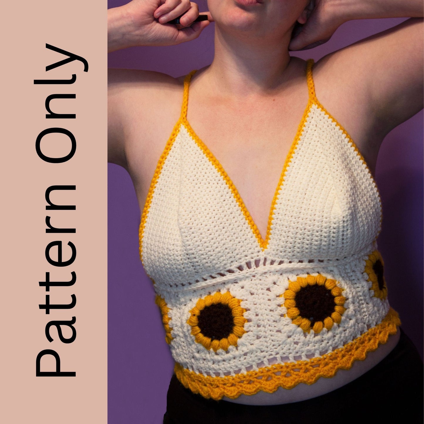 PATTERN | Scalloped Sunflower Crop Top Crochet Pattern